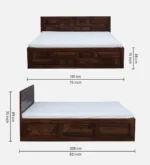 Tlite Designer Bed with Underbed Storage for Modern Homes - Image 2