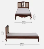 Trivona Solid Wood Single Bed with Natural Grain Texture - Image 8