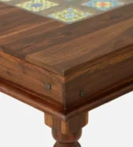 Uelvora Sheesham Wood Dining Set in Light Earth Finish - Image 2
