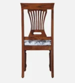 Uigaro Solid Acacia Wood Live Edge 4 Seater Dining Table in Walnut Finish - Image 2