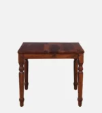 Uigaro Solid Acacia Wood Live Edge 4 Seater Dining Table in Walnut Finish - Image 3