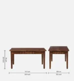 Uildwood Rustic Reclaimed Wood 6 Seater Farmhouse Dining Table in Distressed Brown - Image 2