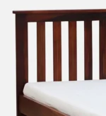Uivora Wooden Single Bed with Elegant Look in Natural Grain Finish for Home Interiors - Image 2