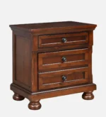 Ulmorin Contemporary Wooden Bedside Table with Open Shelf - Image 4
