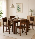 Uovixa Wooden Dining Table with Elegant Natural Finish