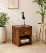 UrbanLeaf Modern Wooden Bedside Stand