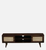 Vabir Large Solid Wood TV Cabinet In Classic Rustic Grain Finish - Image 2