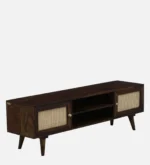 Vabir Large Solid Wood TV Cabinet In Classic Rustic Grain Finish - Image 4