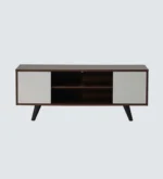 Vanya Solid Sheesham Wood TV Console In Natural Oak Finish - Image 4