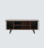 Vanya Solid Sheesham Wood TV Console In Natural Oak Finish - Image 7