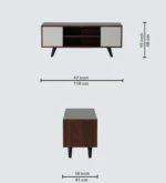 Vanya Solid Sheesham Wood TV Console In Natural Oak Finish - Image 8