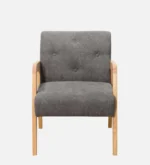 Verona Modern Upholstered Sheesham Wood Accent Chair for Living Room - Image 4