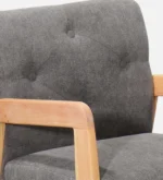 Verona Modern Upholstered Sheesham Wood Accent Chair for Living Room - Image 8