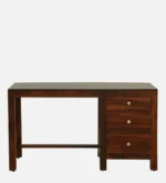 Villa Sheesham Wood Writing Table in Scratch Resistant Honey Oak Finish - Image 7