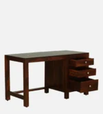 Villa Sheesham Wood Writing Table in Scratch Resistant Honey Oak Finish - Image 8