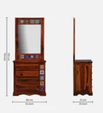 Vinster Contemporary Dressing Unit in Walnut Finish - Image 7