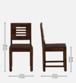 Vrivon Solid Wood 8 Seater Dining Set in Warm Walnut Finish - Image 3