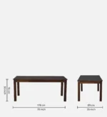 Vrivon Solid Wood 8 Seater Dining Set in Warm Walnut Finish - Image 5