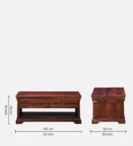 Wenge Wood Contemporary Coffee Table in Espresso Brown - Image 7