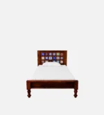 Wenvora Solid Sheesham Wood Single Bed in Premium Natural Finish - Image 7