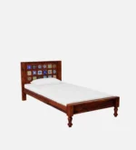 Wenvora Solid Sheesham Wood Single Bed in Premium Natural Finish - Image 8