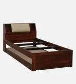Weto Single Bed in Wenge Finish with Box Storage - Image 12