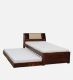Weto Single Bed in Wenge Finish with Box Storage - Image 4