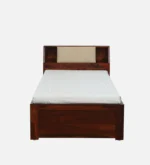 Weto Single Bed in Wenge Finish with Box Storage - Image 6