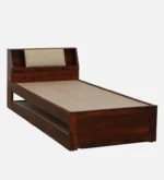 Weto Single Bed in Wenge Finish with Box Storage - Image 10