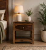 Wexora Premium Wooden Night Stand with Storage Drawer