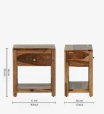 Wexora Premium Wooden Night Stand with Storage Drawer - Image 3