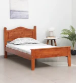 Wexora Solid Sheesham Wood Single Bed with Strong Base in Natural Finish for Home - Image 7