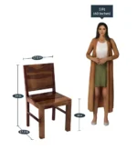 Wlora Sheesham Wood 6 Seater Dining Set In Scratch Resistant Provincial Teak Finish - Image 4