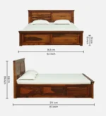 Wokyo Modern King Size Bed with Underbed Storage and Premium Wooden Finish - Image 6