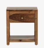 Wooden Bedside Cabinet with Spacious Drawer & Stylish Open Storage - Image 7