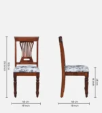 Woodsworth Orion 4 Seater Dining Table in Natural Wood Finish - Image 10