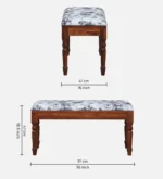 Woodsworth Orion 4 Seater Dining Table in Natural Wood Finish - Image 3
