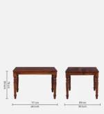 Woodsworth Orion 4 Seater Dining Table in Natural Wood Finish - Image 9