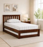 Wrvixa Minimal Sheesham Wood Single Bed Frame