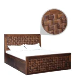 Wuvora Solid Wood Storage Bed in Soft Natural Finish - Image 2
