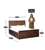 Wuvora Solid Wood Storage Bed in Soft Natural Finish - Image 3
