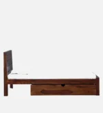 Orenova Minimal Wooden Single Bed Frame with Durable Structure in Natural Finish - Image 6