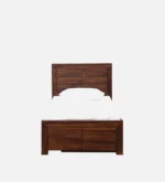 Orenova Minimal Wooden Single Bed Frame with Durable Structure in Natural Finish - Image 7