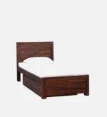 Orenova Minimal Wooden Single Bed Frame with Durable Structure in Natural Finish - Image 8