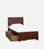 Orenova Minimal Wooden Single Bed Frame with Durable Structure in Natural Finish - Image 9