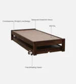Yalvora Premium Wooden Single Bed in Natural Grain Texture - Image 8