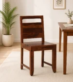 Yergen Sheesham Wood Accent Chair in Rustic Finish Set Of 2