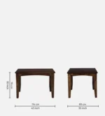 Ylara Solid Sheesham Wood 4 Seater Dining Table in Natural Teak Finish - Image 6