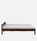 Yorvella Contemporary Natural Oak Wood Bed with Elegant Headboard Design - Image 2
