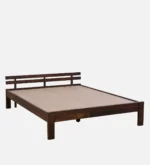 Yorvella Contemporary Natural Oak Wood Bed with Elegant Headboard Design - Image 4